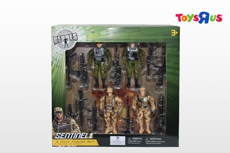 True Heroes Soldiers Set 4 Characters - Multicolor